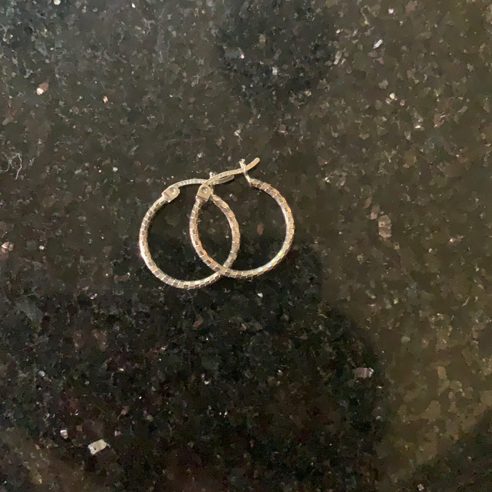 Sterling silver hoops